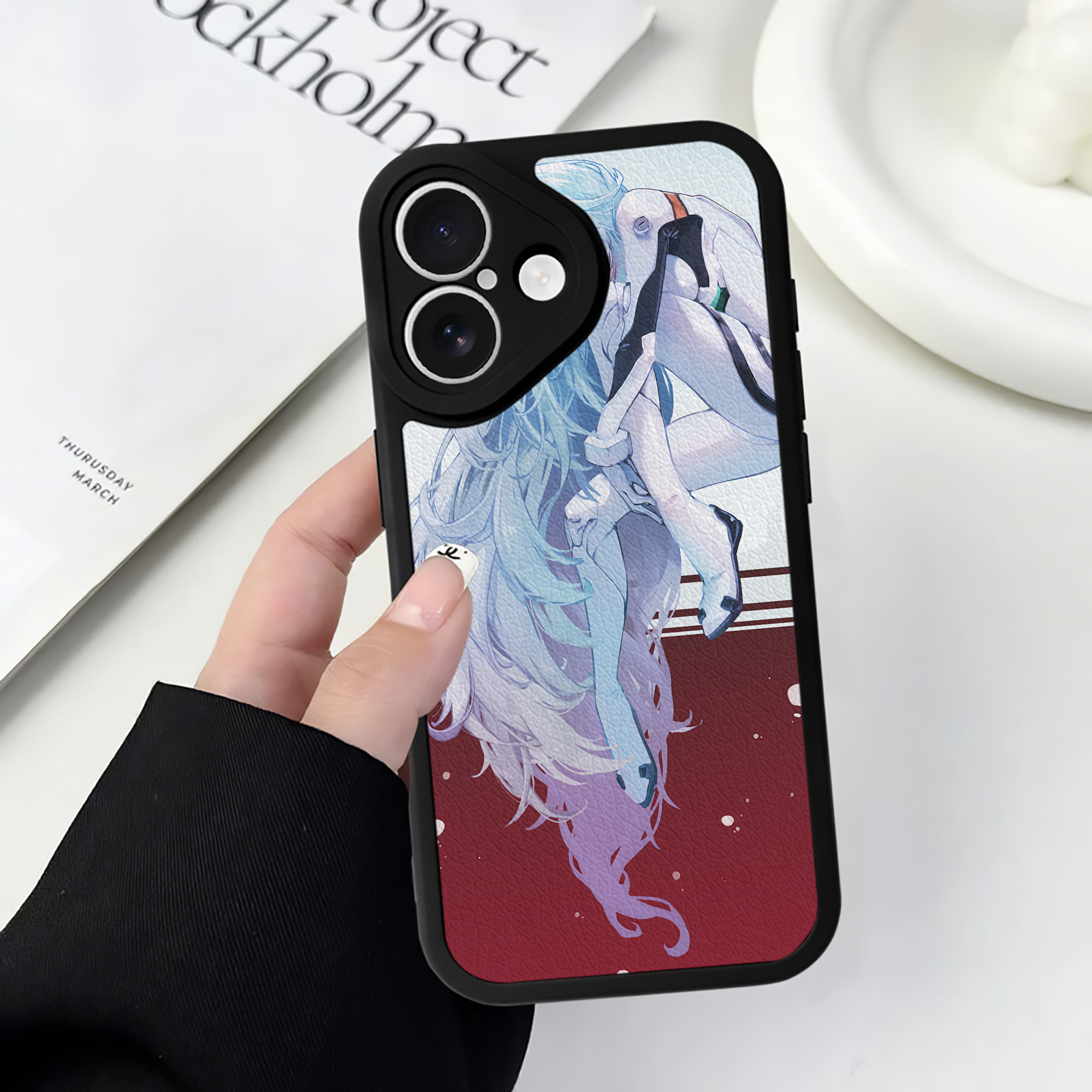 （画像用） EVA 新世紀エヴァンゲリオン 【iPhone 16シリーズ対応】シリコンスマホケース（レザー調） 材質：シリコン